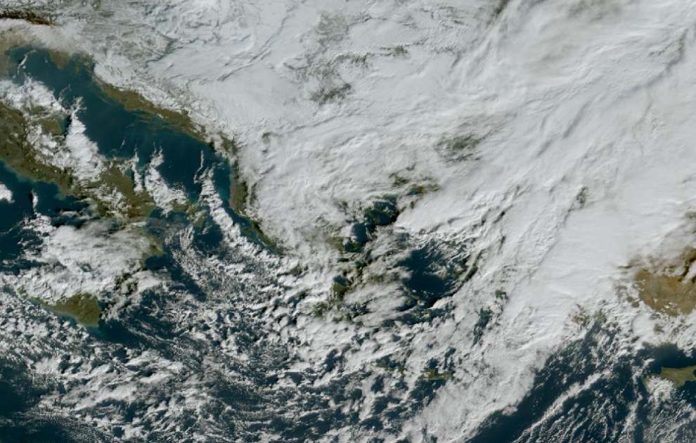 Τελευταία δορυφορική εικόνα νεφοκάλυψης