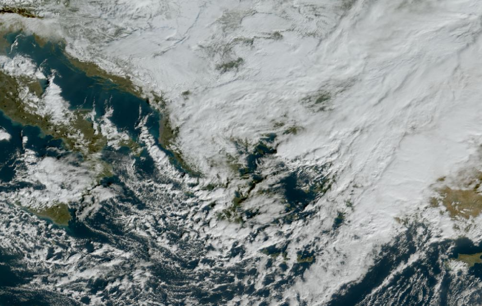 Τελευταία δορυφορική εικόνα νεφοκάλυψης