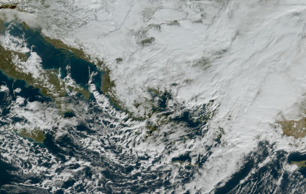 Τελευταία δορυφορική εικόνα νεφοκάλυψης