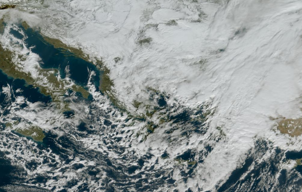 Τελευταία δορυφορική εικόνα νεφοκάλυψης