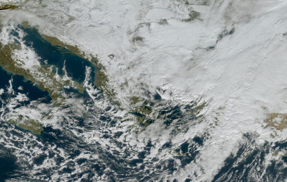 Τελευταία δορυφορική εικόνα νεφοκάλυψης