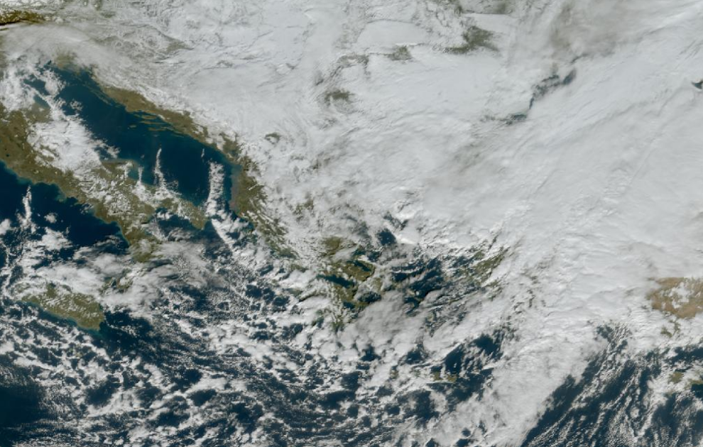 Τελευταία δορυφορική εικόνα νεφοκάλυψης