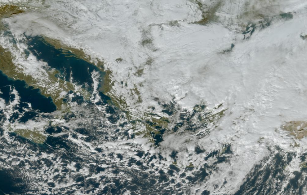 Τελευταία δορυφορική εικόνα νεφοκάλυψης