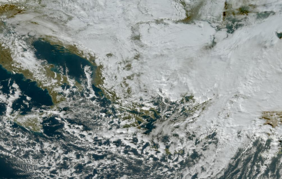 Τελευταία δορυφορική εικόνα νεφοκάλυψης