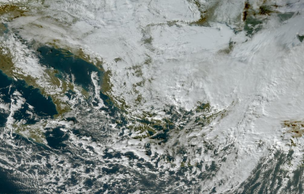 Τελευταία δορυφορική εικόνα νεφοκάλυψης