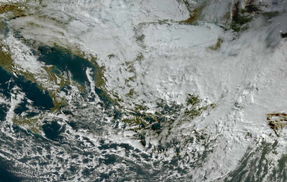 Τελευταία δορυφορική εικόνα νεφοκάλυψης