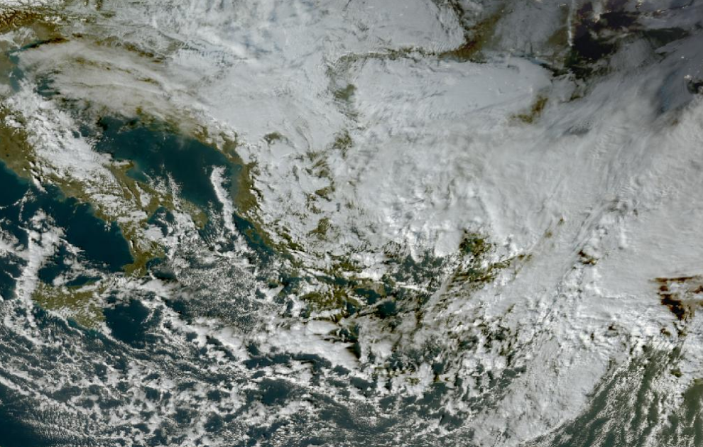 Τελευταία δορυφορική εικόνα νεφοκάλυψης