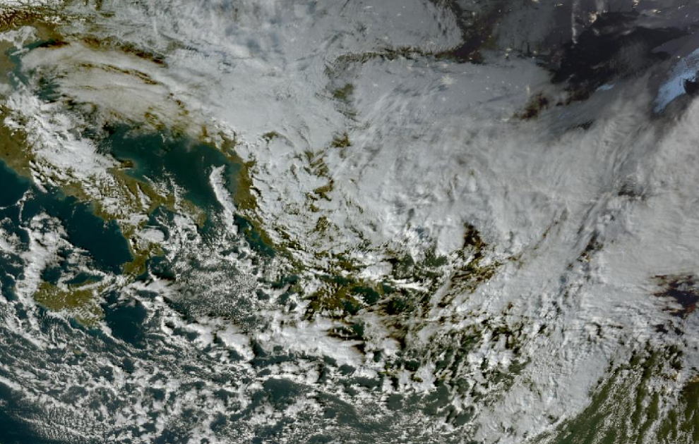 Τελευταία δορυφορική εικόνα νεφοκάλυψης