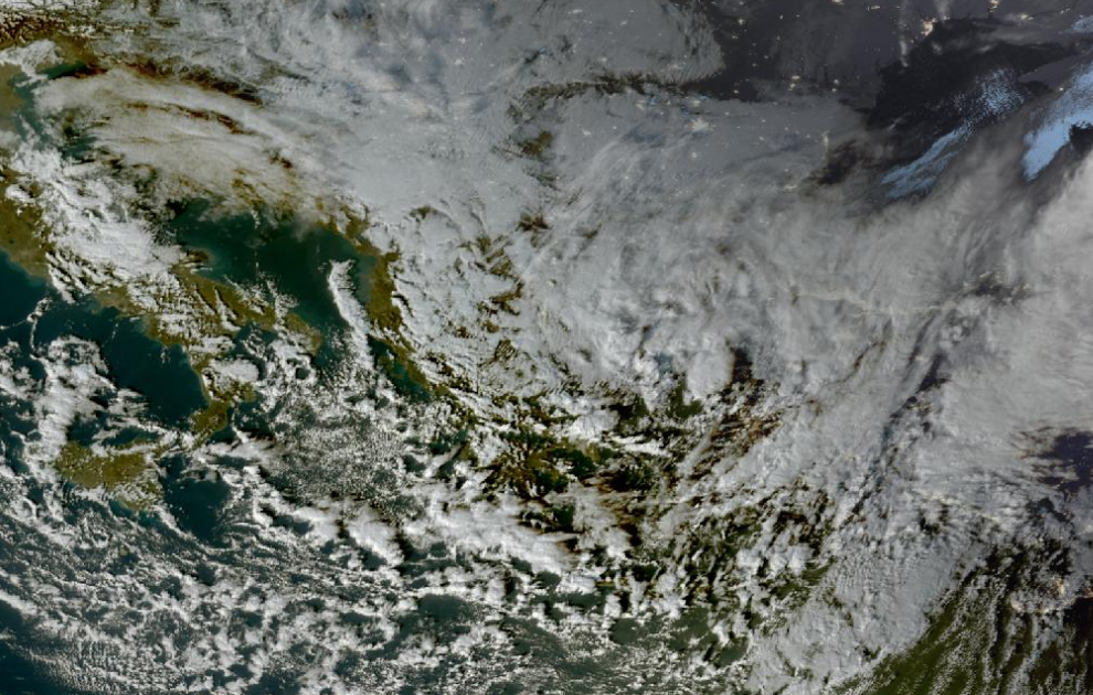 Τελευταία δορυφορική εικόνα νεφοκάλυψης