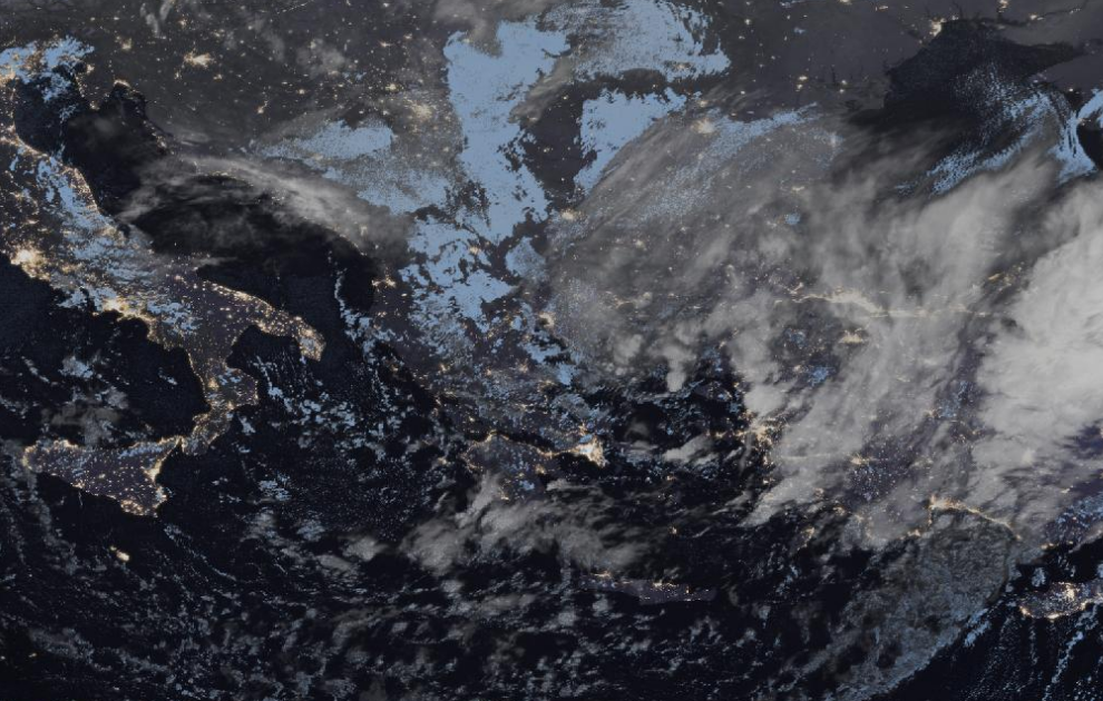 Τελευταία δορυφορική εικόνα νεφοκάλυψης