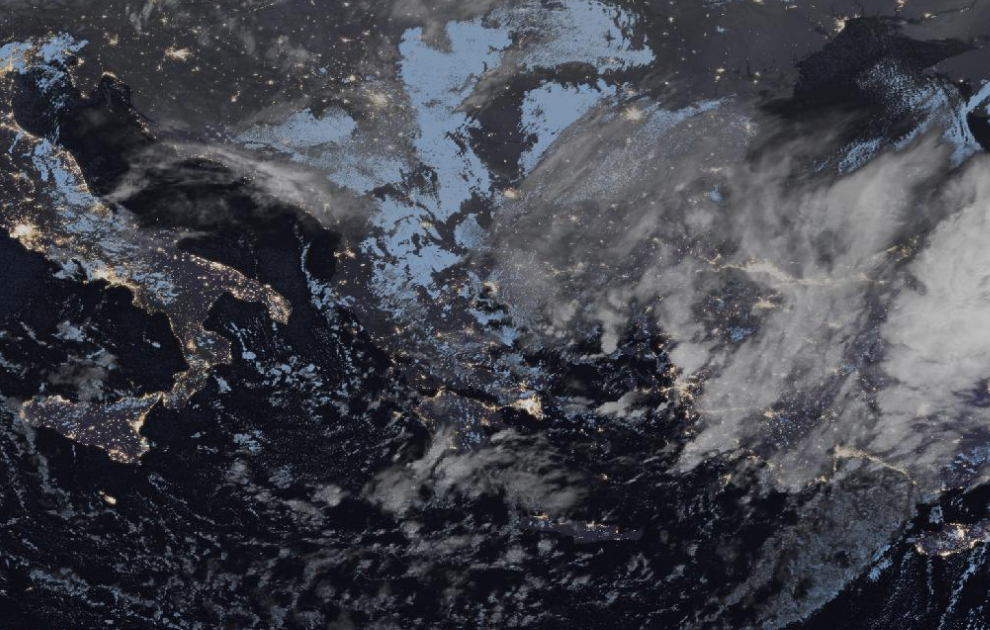 Τελευταία δορυφορική εικόνα νεφοκάλυψης