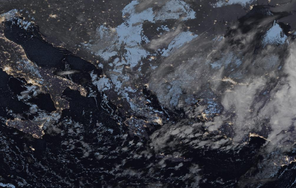 Τελευταία δορυφορική εικόνα νεφοκάλυψης