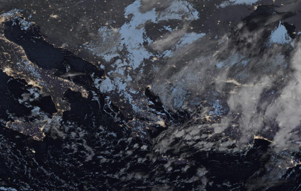 Τελευταία δορυφορική εικόνα νεφοκάλυψης