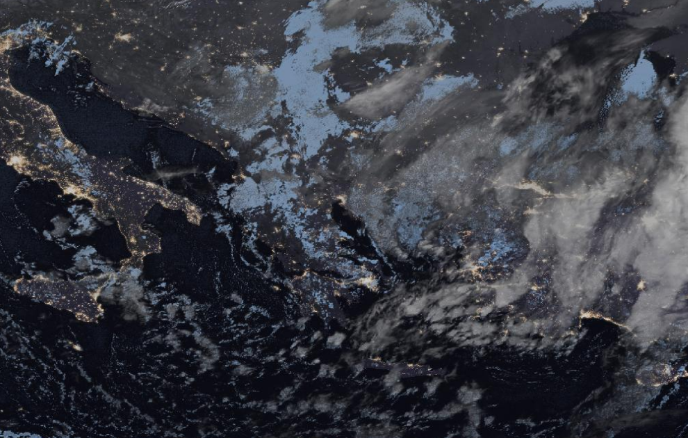 Τελευταία δορυφορική εικόνα νεφοκάλυψης