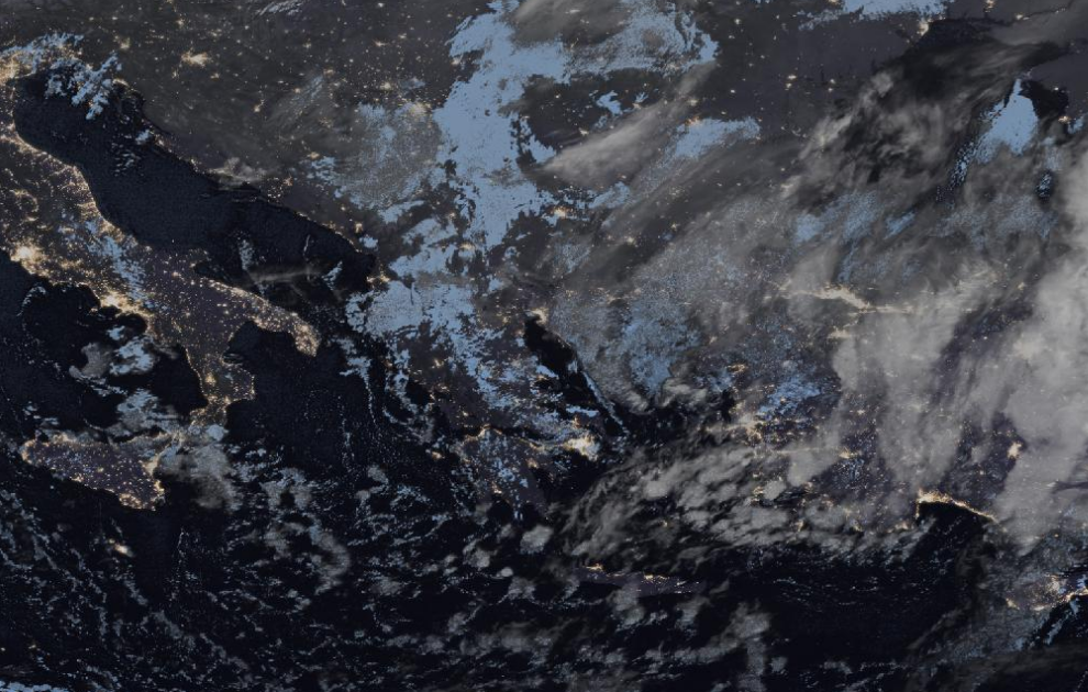 Τελευταία δορυφορική εικόνα νεφοκάλυψης