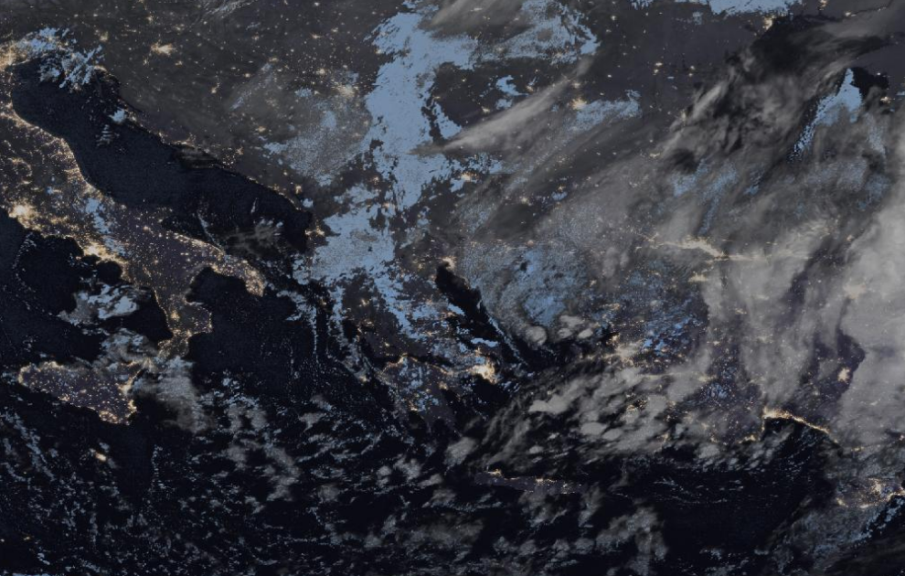 Τελευταία δορυφορική εικόνα νεφοκάλυψης