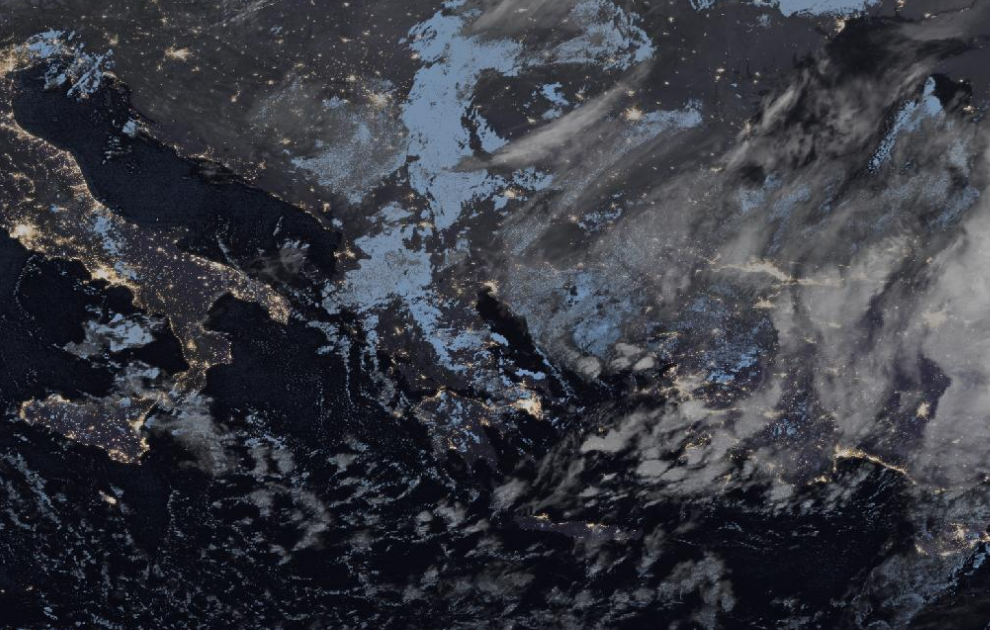 Τελευταία δορυφορική εικόνα νεφοκάλυψης