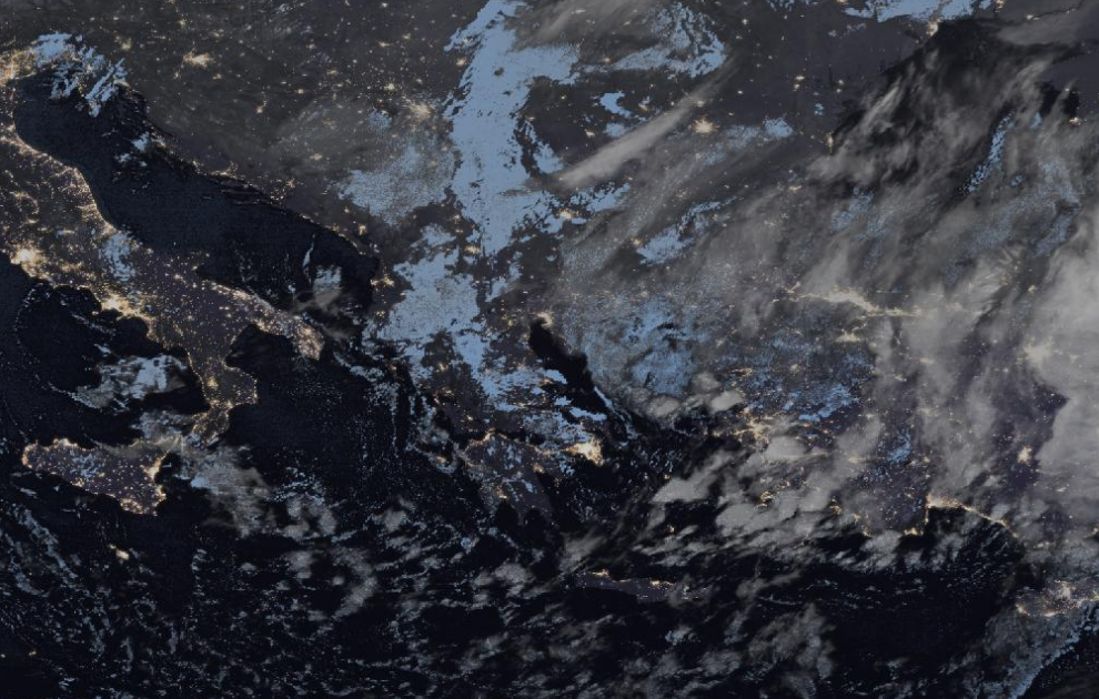 Τελευταία δορυφορική εικόνα νεφοκάλυψης