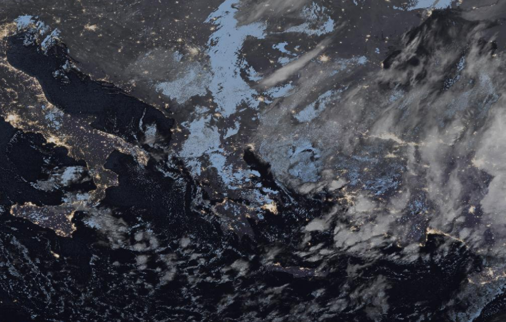 Τελευταία δορυφορική εικόνα νεφοκάλυψης