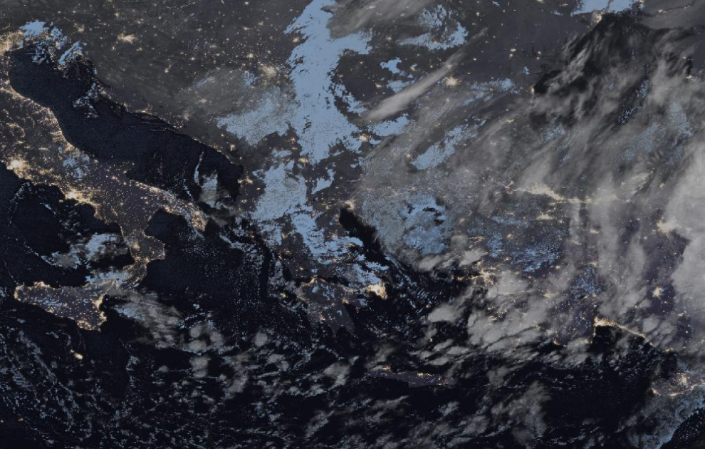 Τελευταία δορυφορική εικόνα νεφοκάλυψης