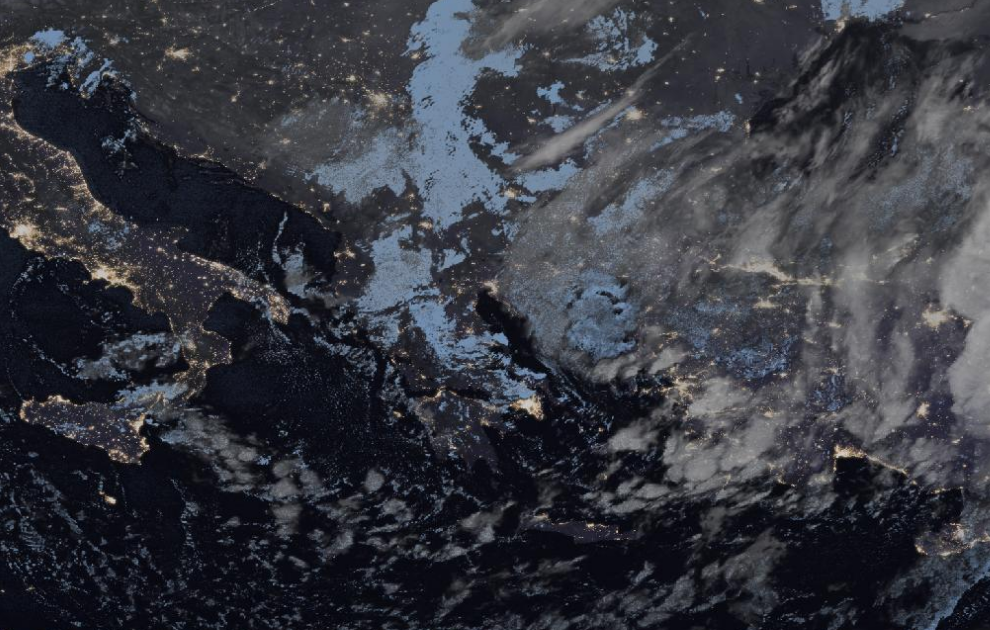 Τελευταία δορυφορική εικόνα νεφοκάλυψης