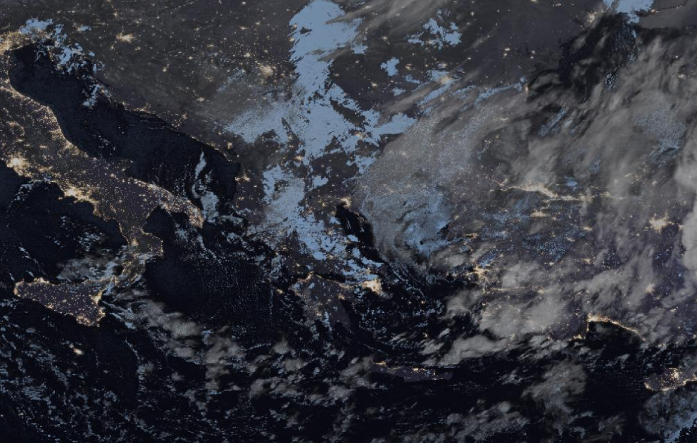 Τελευταία δορυφορική εικόνα νεφοκάλυψης