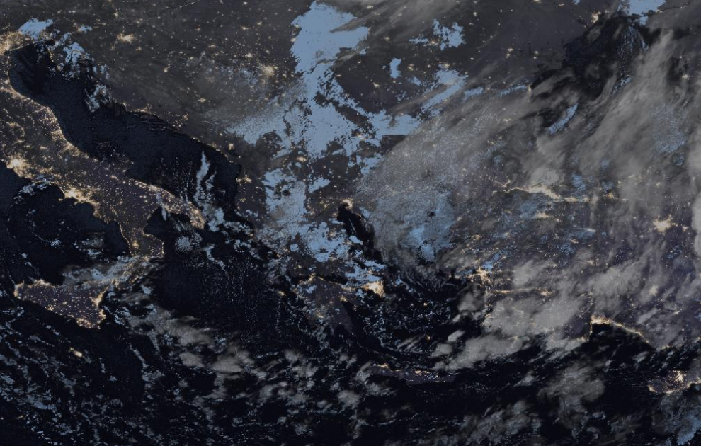 Τελευταία δορυφορική εικόνα νεφοκάλυψης