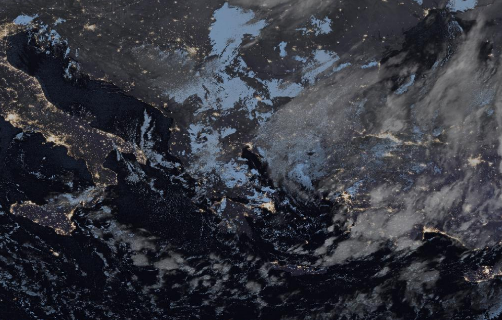 Τελευταία δορυφορική εικόνα νεφοκάλυψης