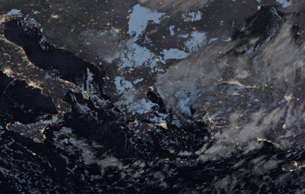 Τελευταία δορυφορική εικόνα νεφοκάλυψης