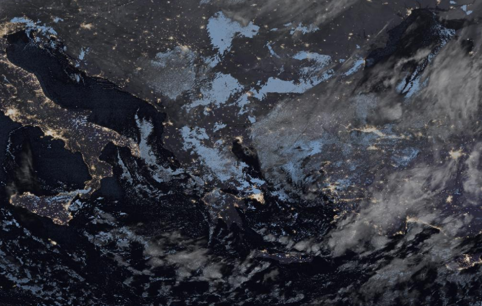 Τελευταία δορυφορική εικόνα νεφοκάλυψης