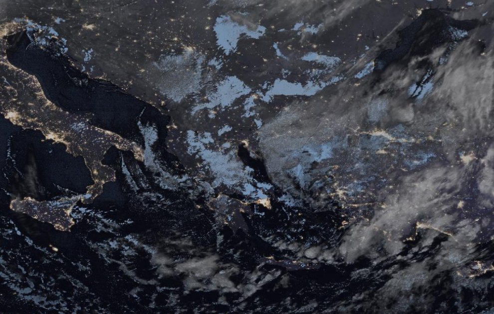 Τελευταία δορυφορική εικόνα νεφοκάλυψης