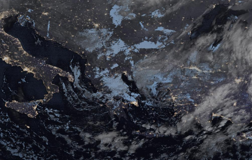 Τελευταία δορυφορική εικόνα νεφοκάλυψης