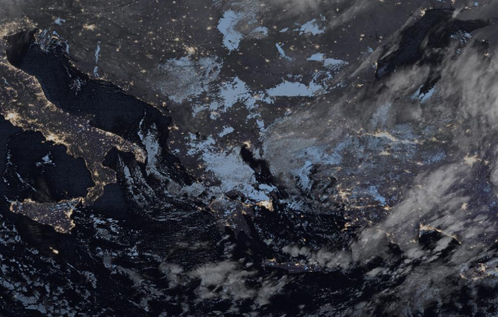 Τελευταία δορυφορική εικόνα νεφοκάλυψης