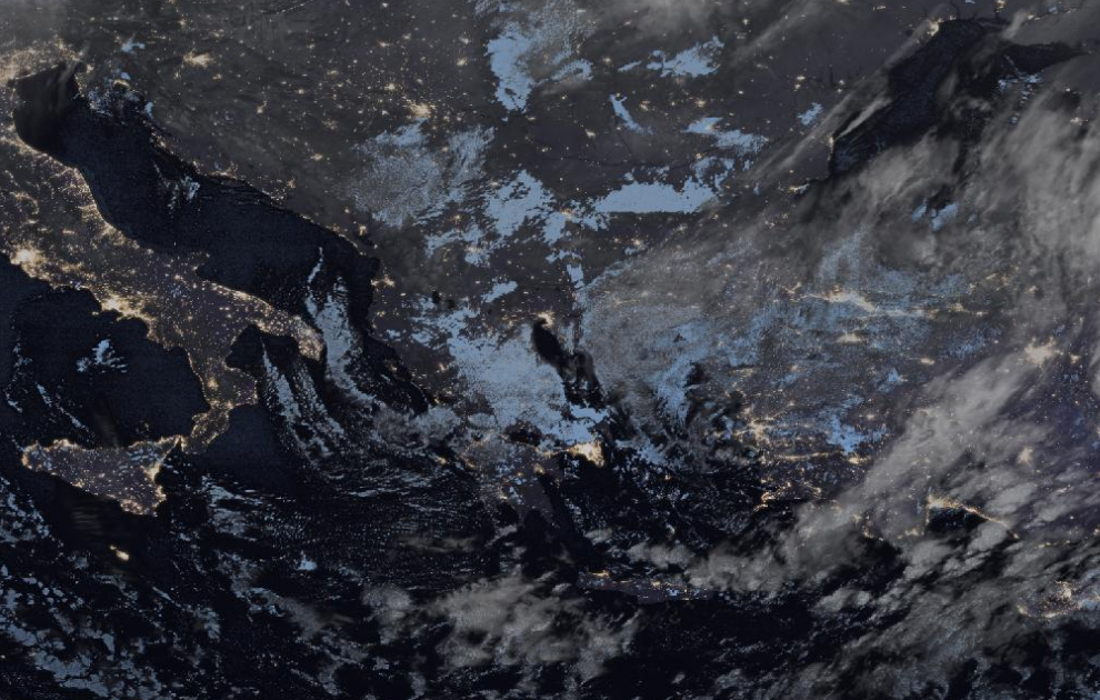 Τελευταία δορυφορική εικόνα νεφοκάλυψης