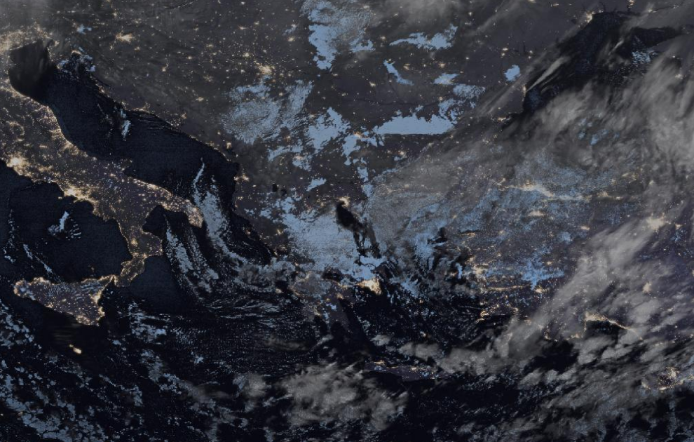 Τελευταία δορυφορική εικόνα νεφοκάλυψης