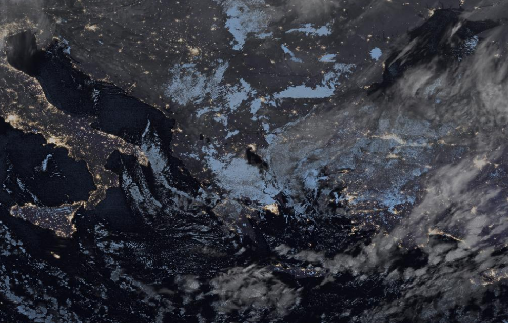 Τελευταία δορυφορική εικόνα νεφοκάλυψης