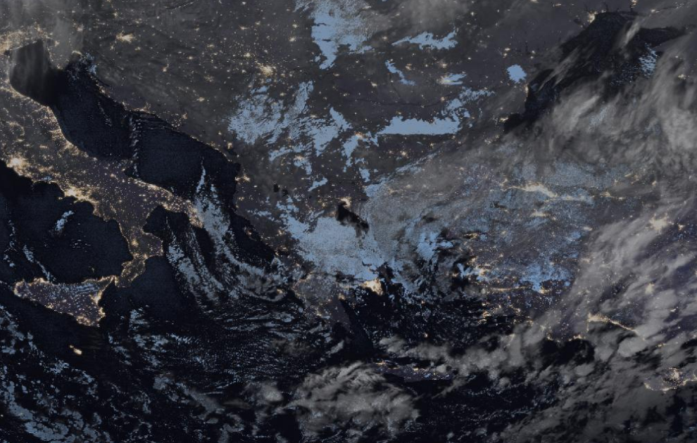 Τελευταία δορυφορική εικόνα νεφοκάλυψης