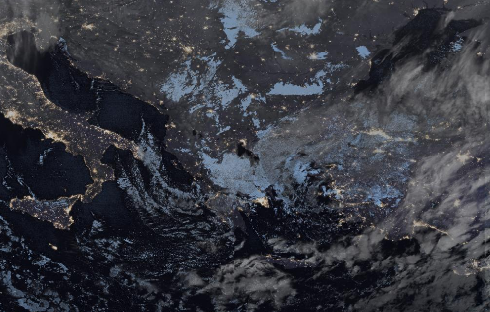 Τελευταία δορυφορική εικόνα νεφοκάλυψης