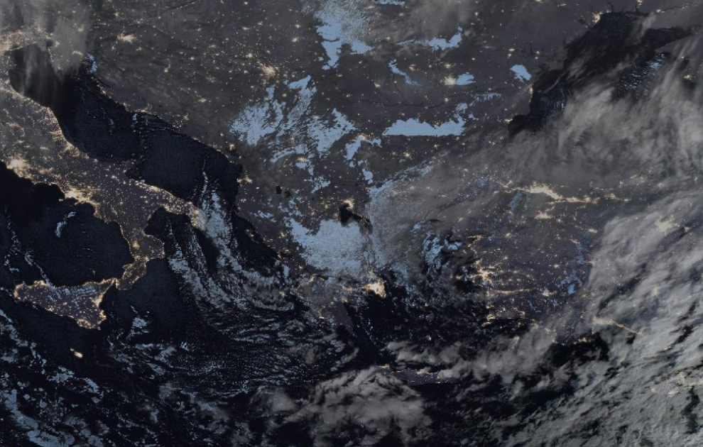 Τελευταία δορυφορική εικόνα νεφοκάλυψης