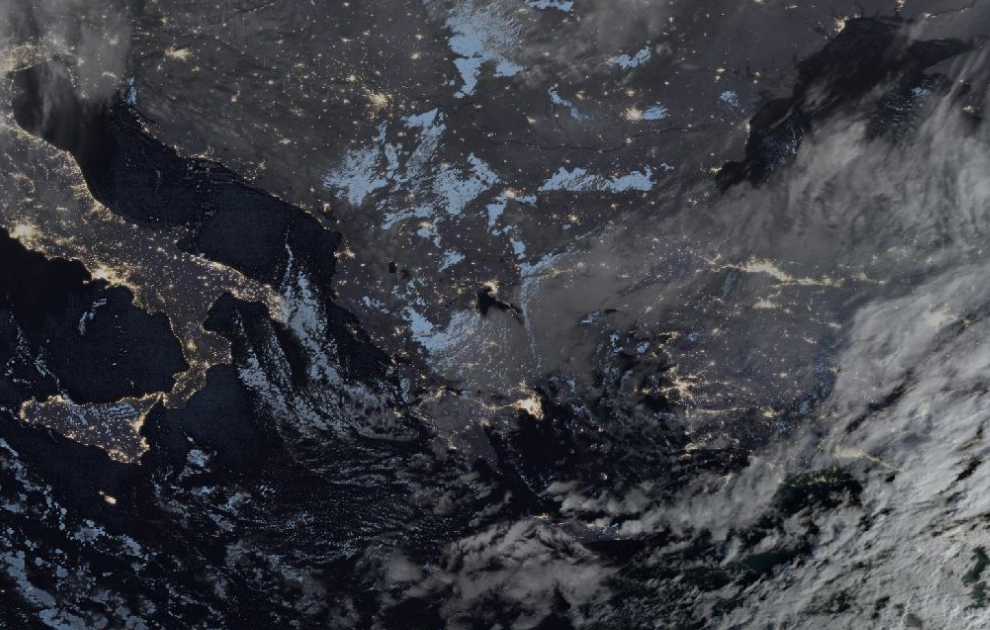 Τελευταία δορυφορική εικόνα νεφοκάλυψης