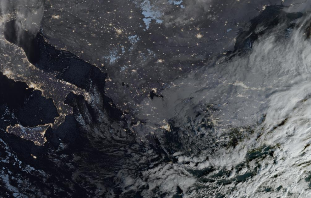 Τελευταία δορυφορική εικόνα νεφοκάλυψης