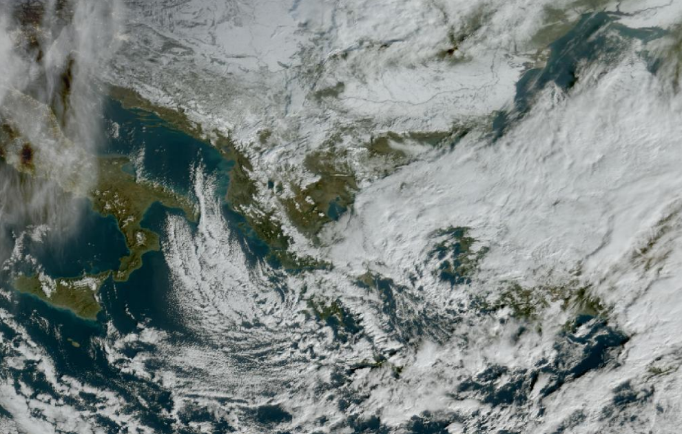 Τελευταία δορυφορική εικόνα νεφοκάλυψης