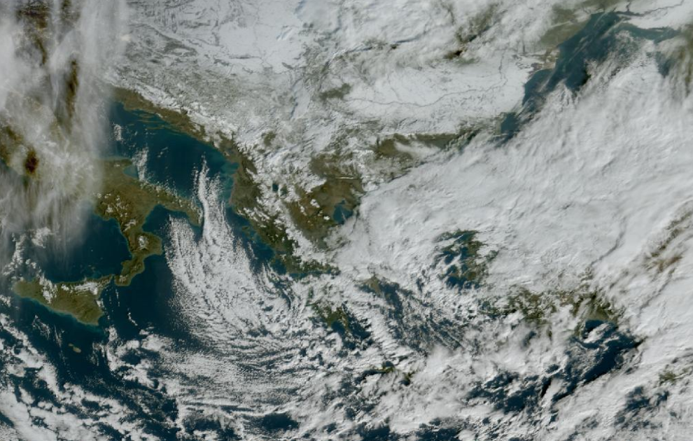 Τελευταία δορυφορική εικόνα νεφοκάλυψης