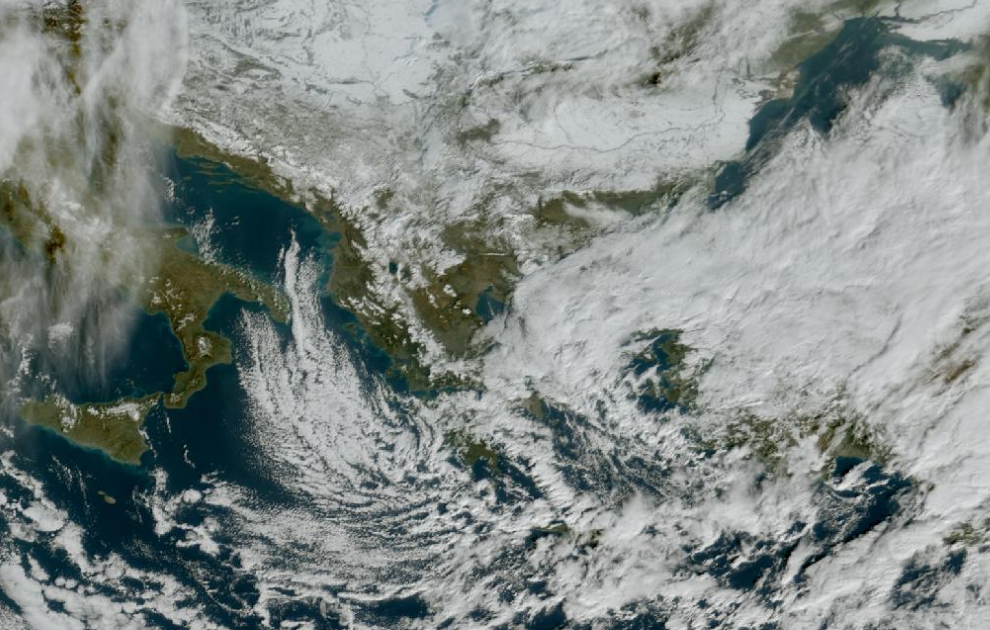 Τελευταία δορυφορική εικόνα νεφοκάλυψης