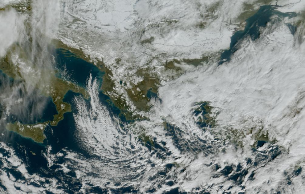 Τελευταία δορυφορική εικόνα νεφοκάλυψης