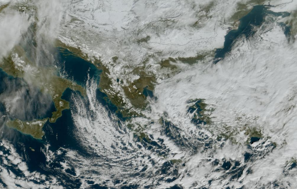 Τελευταία δορυφορική εικόνα νεφοκάλυψης