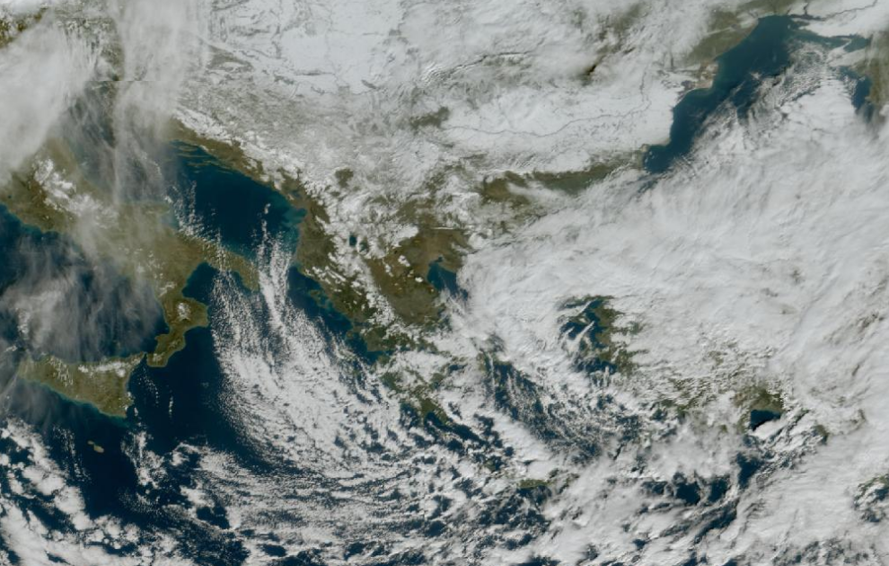 Τελευταία δορυφορική εικόνα νεφοκάλυψης