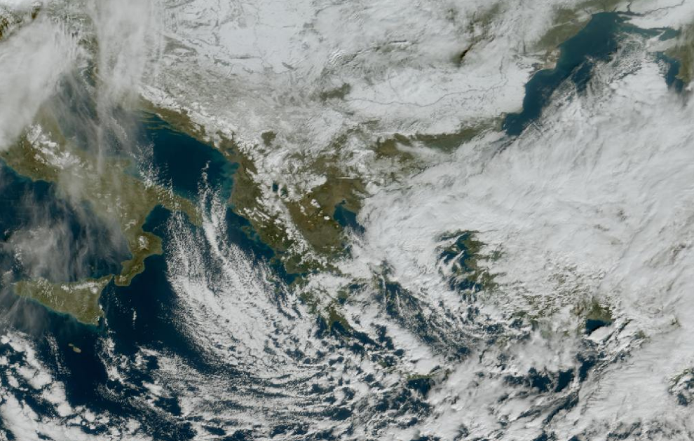 Τελευταία δορυφορική εικόνα νεφοκάλυψης