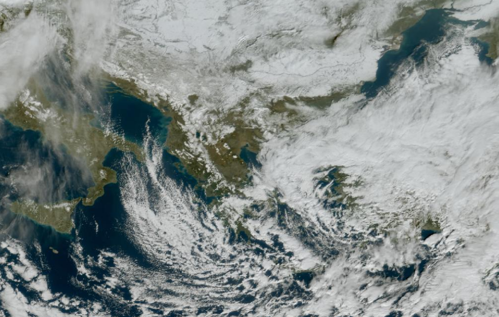 Τελευταία δορυφορική εικόνα νεφοκάλυψης