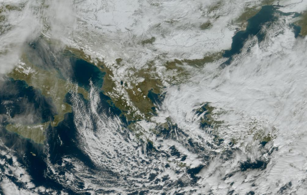 Τελευταία δορυφορική εικόνα νεφοκάλυψης